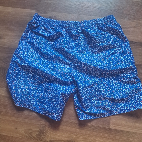 2/$25 Blue Floral Soul of London Swim Trunks Shorts beach summer unisex - Picture 2 of 8